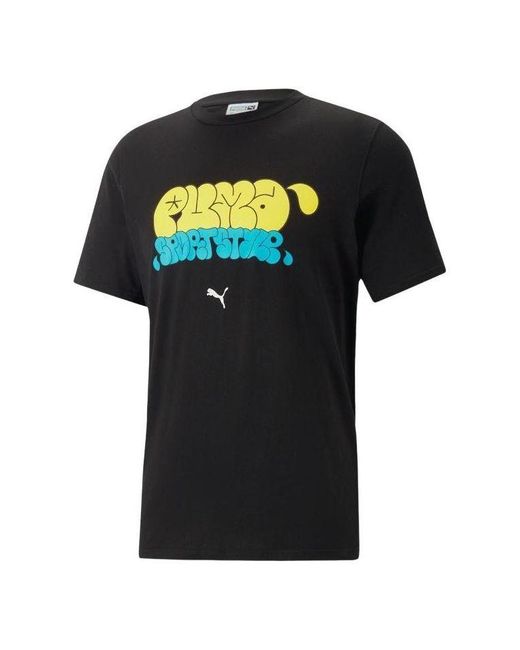PUMA Black Graphics Graffiti T-shirts for men