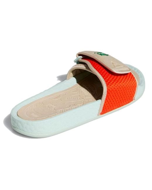 Adidas Red X Pharrell Nigo X Hu Chancletas Slides 'Friendship Pack' for men