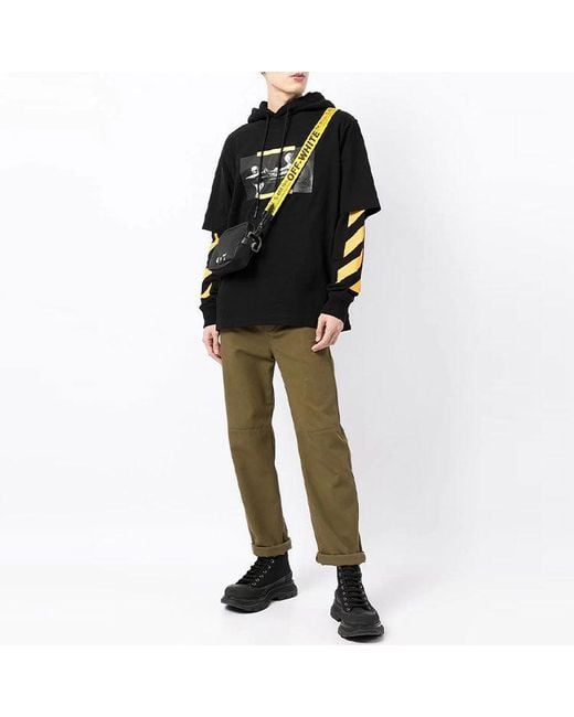 Off-White c/o Virgil Abloh Black Fw21 Caravaggio Painting Pattern Loose Fit for men