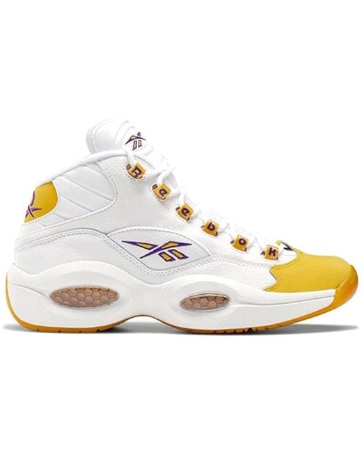 Reebok White Question Mid Toe' for men