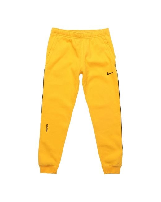 Nike Yellow X Nocta Drake Edging Fleece Long Pants Asia Sizing for men