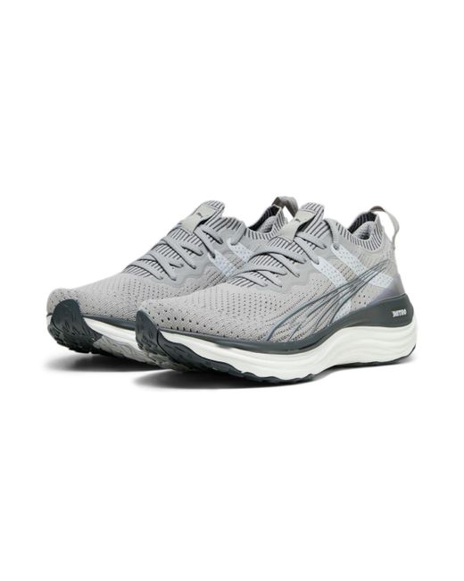 PUMA Gray Foreverrun Nitro Knit 'Concrete' for men