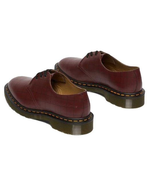 Dr. Martens Brown X Undercover 1461 Shoe 'Cherry' for men