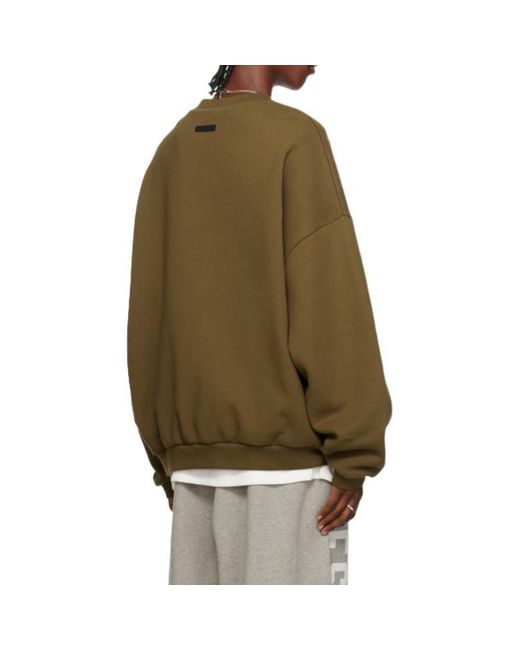 Fear Of God Green Fleece Crewneck for men