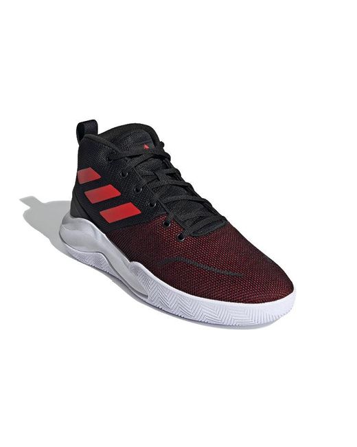 Adidas Multicolor Mens Ownthegame Basketball Sneakers Shoes - Black, Red, Black/red/white, 11.5 for men