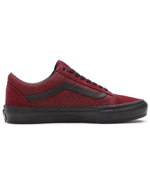 Vans Red Breana Geering X Skate Old Skool 'Port Snakeskin' for men