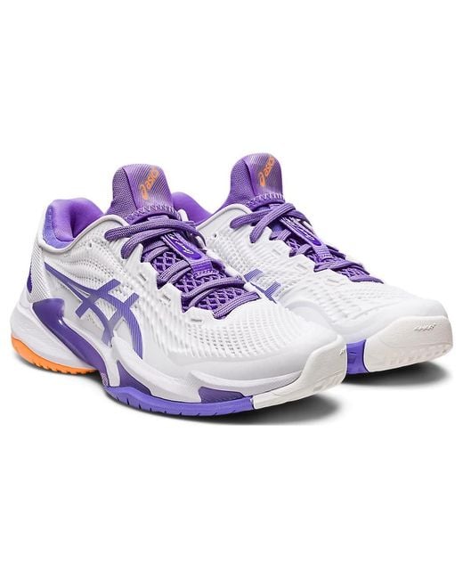 Asics Blue Court Flytefoam 3 Clay Tennis Shoes