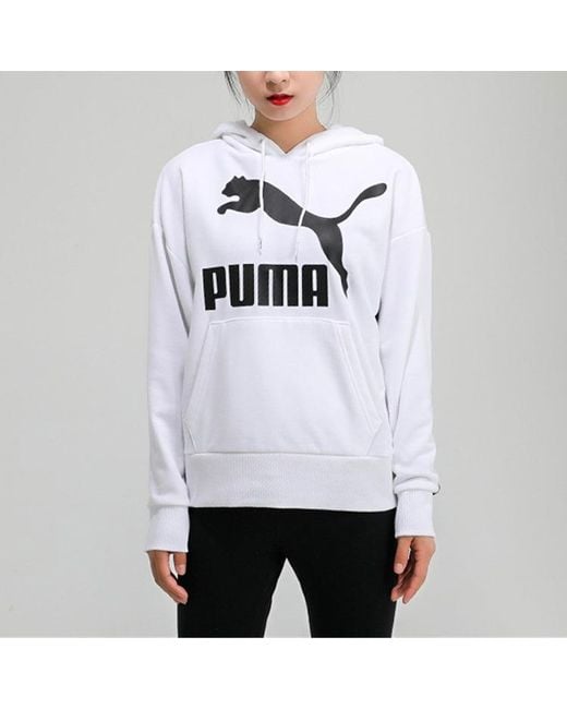 PUMA Gray (Wmns) Classics Logo Hoodie