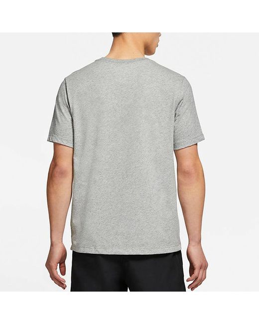 Nike Gray Dri-Fit Tortoise Breathable Perspiration Print Running Short Sleeve For for men