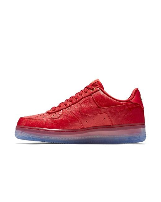 Nike Red Air Force 1 Cmft Lux Low 'Ostrich' for men