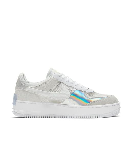 Nike White (Wmns) Air Force 1 Shadow Se 'Pure Platinum'