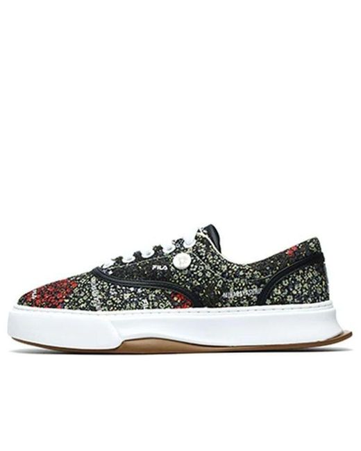 Fila Black Floral Sneakers for men