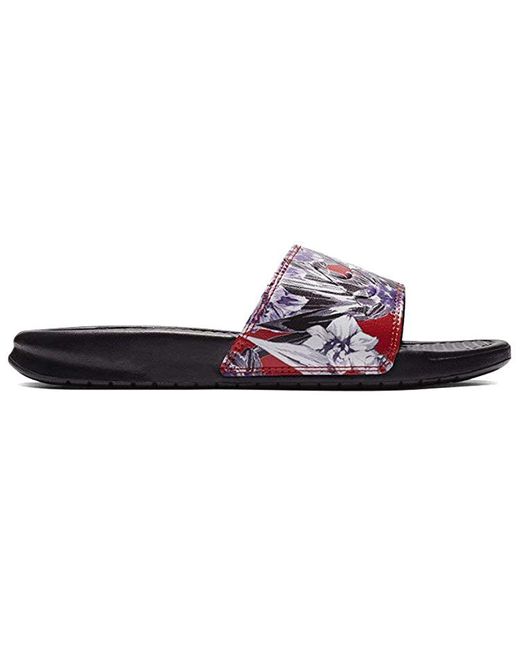 Nike Wmns Benassi Jdi Slide Floral Print in Blue Lyst UK