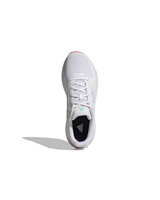 Adidas White (Wmns) Run Falcon 20 Wear-Resistant Breathable