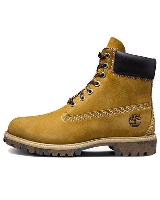 Timberland Brown 6 Inch Premium Waterproof Boot 'Wheat' for men