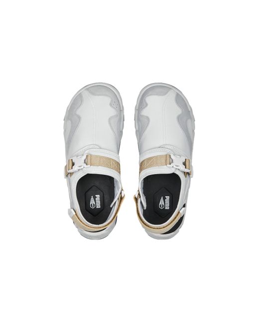 PUMA White Ts-01 Retro Sandals 'Feather' for men