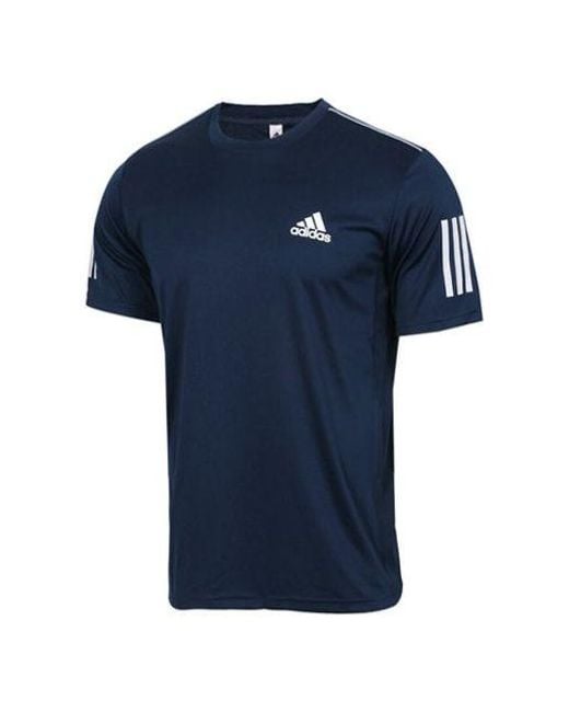 Adidas Blue Tennis Sports Round Neck Short Sleeve for men