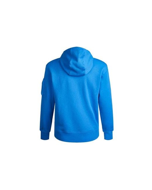 Nike Blue Sportswear Airmoji Ft W Cartoon Patch Sports Hooded Sweater For for men