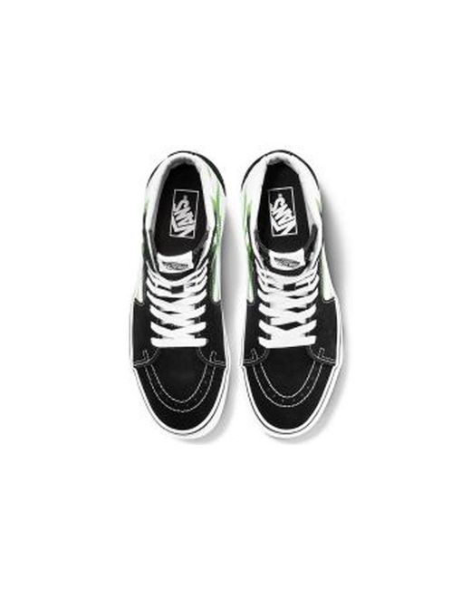 Vans Green Sk8-Hi 'Flame' for men