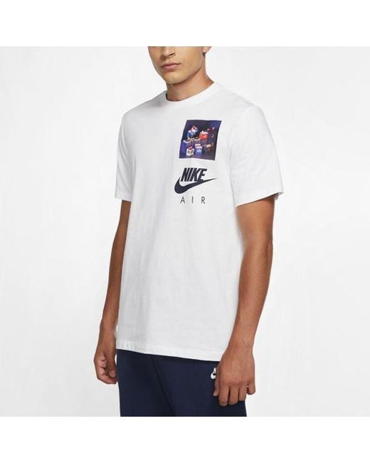 Nike Blue Sportswear Logo Pattern Printing Casual Short Sleeve for men