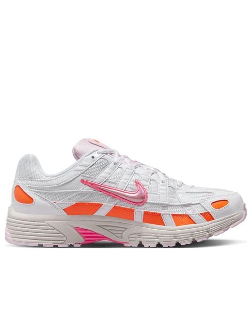 Nike White (Wmns) P-6000 'Digital Crimson'