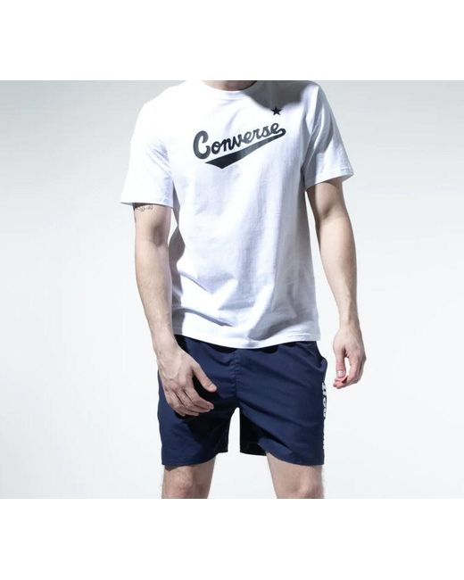 Converse White Classic Alphabet Pattern Short Sleeve for men