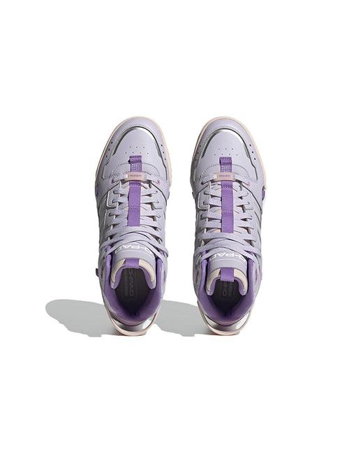Adidas Purple Neo D-Pad Mid Tennis Shoes Dawn' for men