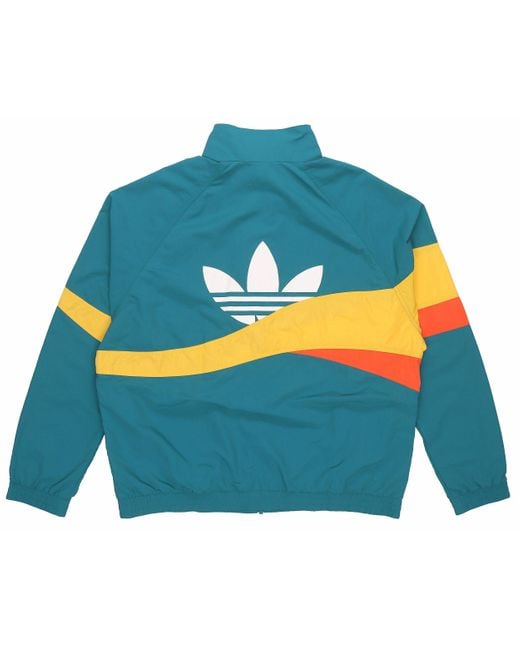 Adidas Blue Originals Ts Track Top Colorblock Windproof Sports Jacket for men