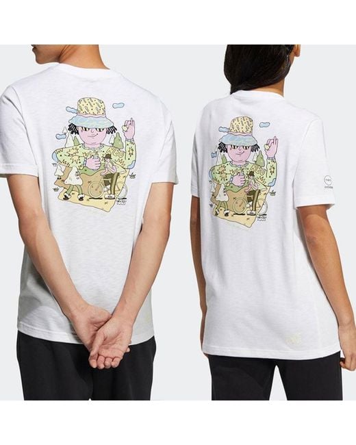 Adidas White Neo Tee for men