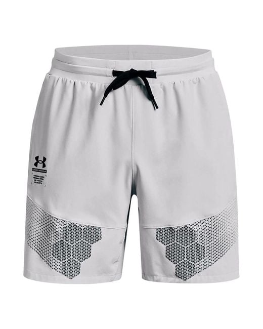 Under Armour Gray Armourprint Woven Shorts for men