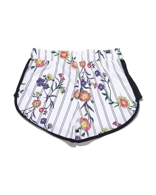 PUMA White (Wmns) Casual Sports Lacing Flowers Knit Shorts