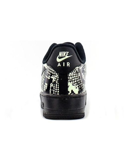 Nike Black Air Force 1 Foamposite Pro Cup 'Glow Snakeskin' for men