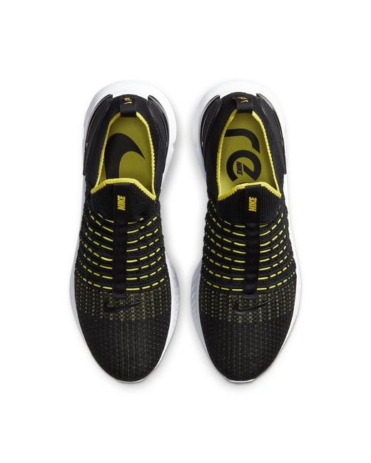 Nike Black React Phantom Run Flyknit 2 Sonic' for men