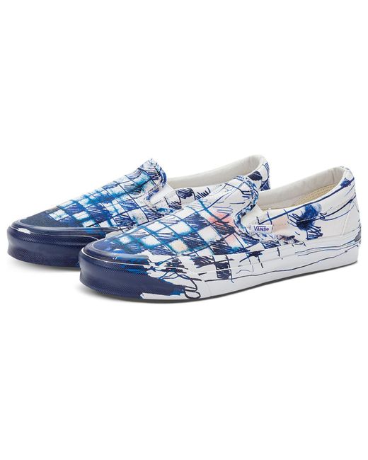 Vans Blue Connor Tingley X Og Classic Slip-On Lx 'Checkerboard for men
