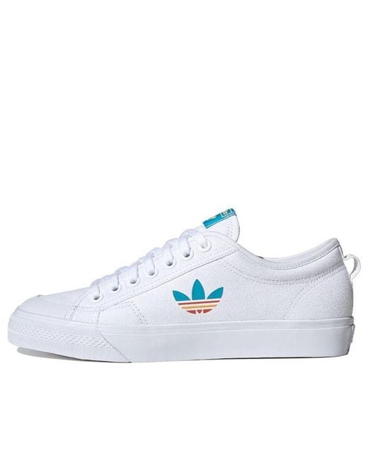 Adidas White Nizza Trefoil for men
