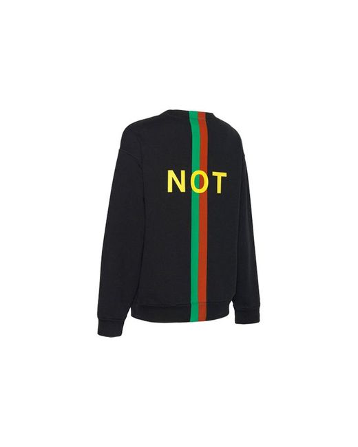 Gucci 'Fake/Not' Print Cotton Jersey Sweatshirt in Black for Men