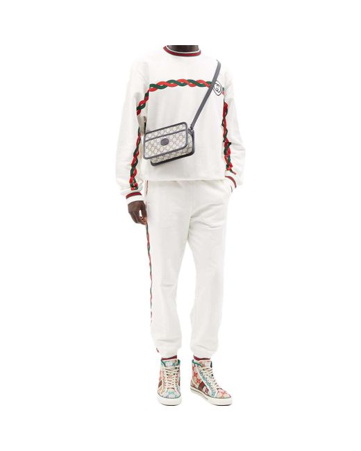 Gucci White Cotton Sweatshirt With Interlocking G for men