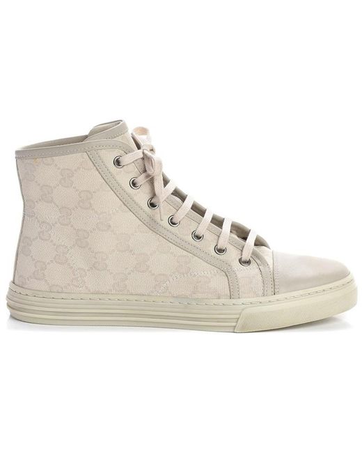 Gucci Natural (Wmns) Gg High 'Logo Print