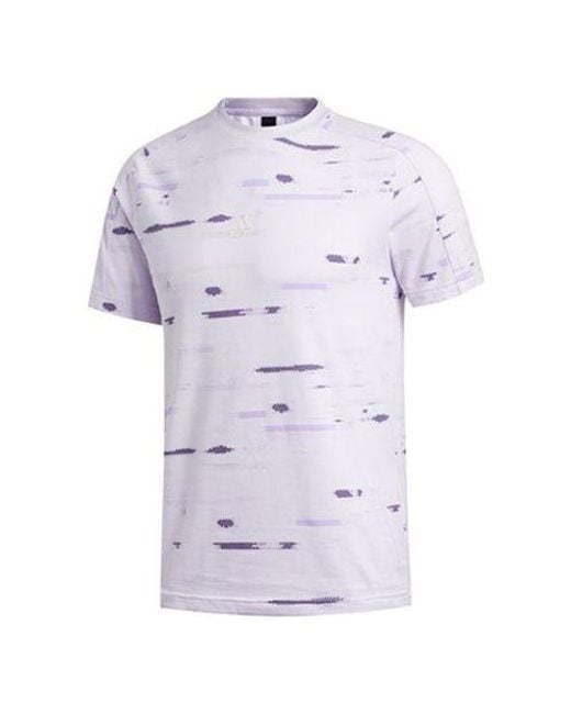 Adidas White Jaq Printing Short Sleeve T-Shirt for men