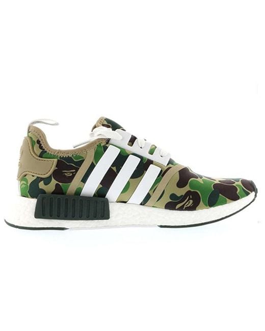 Adidas Green X A Bathing Ape Nmd_R1 Camo' for men