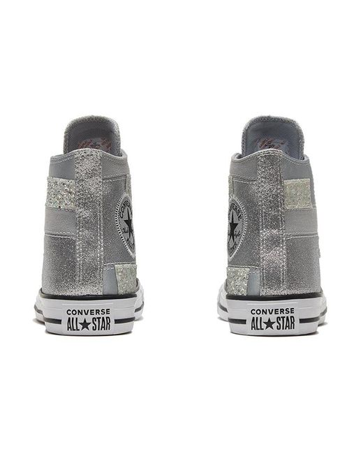 Converse Gray (Wmns) Chuck Taylor All Star High 'Ash Stone Glitter'