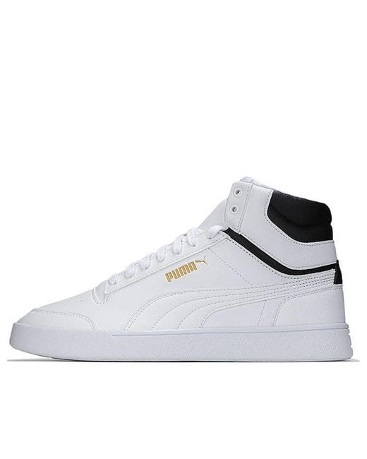 PUMA White Shuffle Mid for men