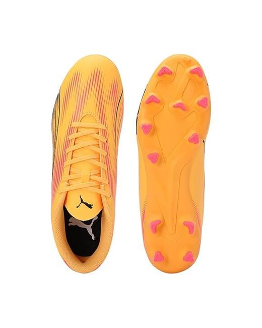 PUMA Orange Ultra Play Soccer Sneakers 'Sun Stream Sunset Glow' for men