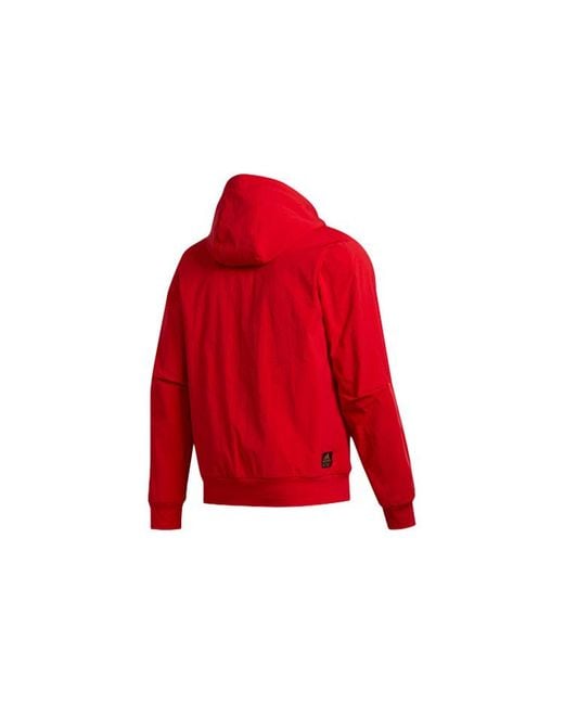 Adidas Red Cny Tt Casual Sports Hooded Jacket for men