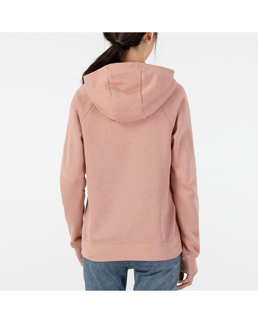 Nike Pink (Wmns) Sportswear Knitting Printing Logo Hoodie Asia Sizing