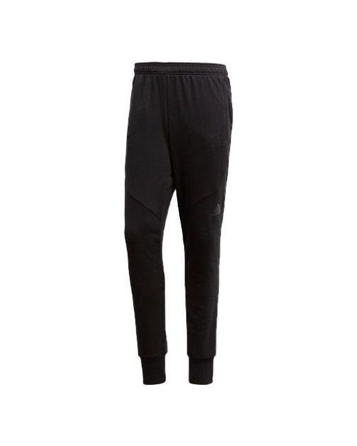 Adidas Black Zipper Front Bag Exercise Pants for men