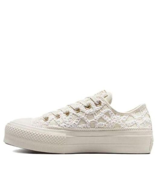 Converse White (Wmns) Chuck Taylor All Star Lift Platform Low 'Daisy Cord'