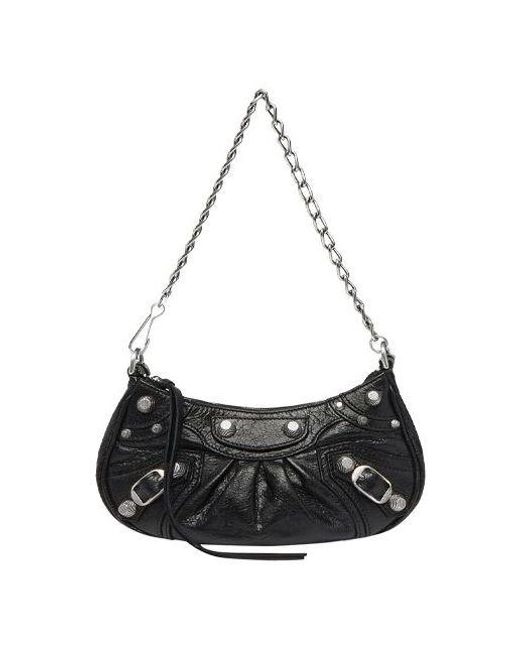 Balenciaga Black Le Cagole Zipped Mini Shoulder Bag