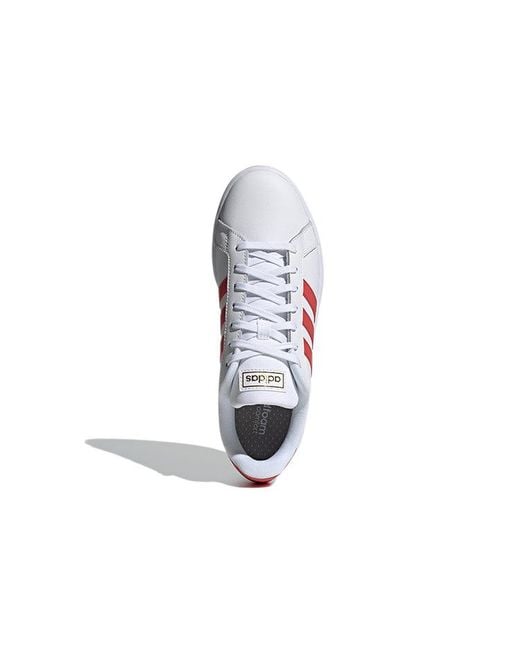 Adidas White Grand Court Crew' for men