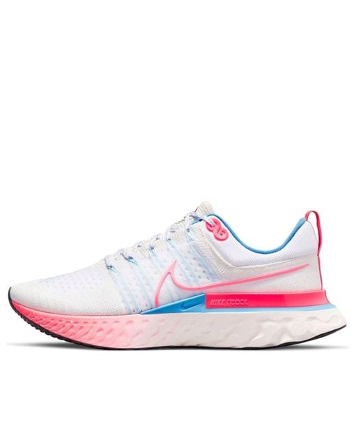 Nike Pink React Infinity Run Flyknit 2 'Racer' for men